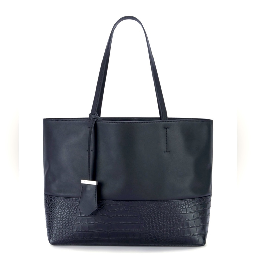 NWT The White Company Leather Croc Shopper Bag